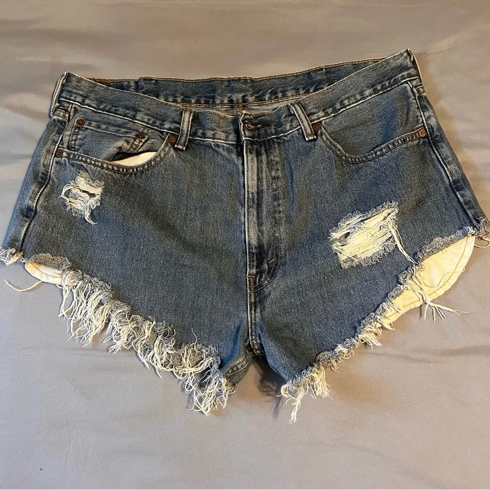 Levi’s 505 Distressed Jean Shorts